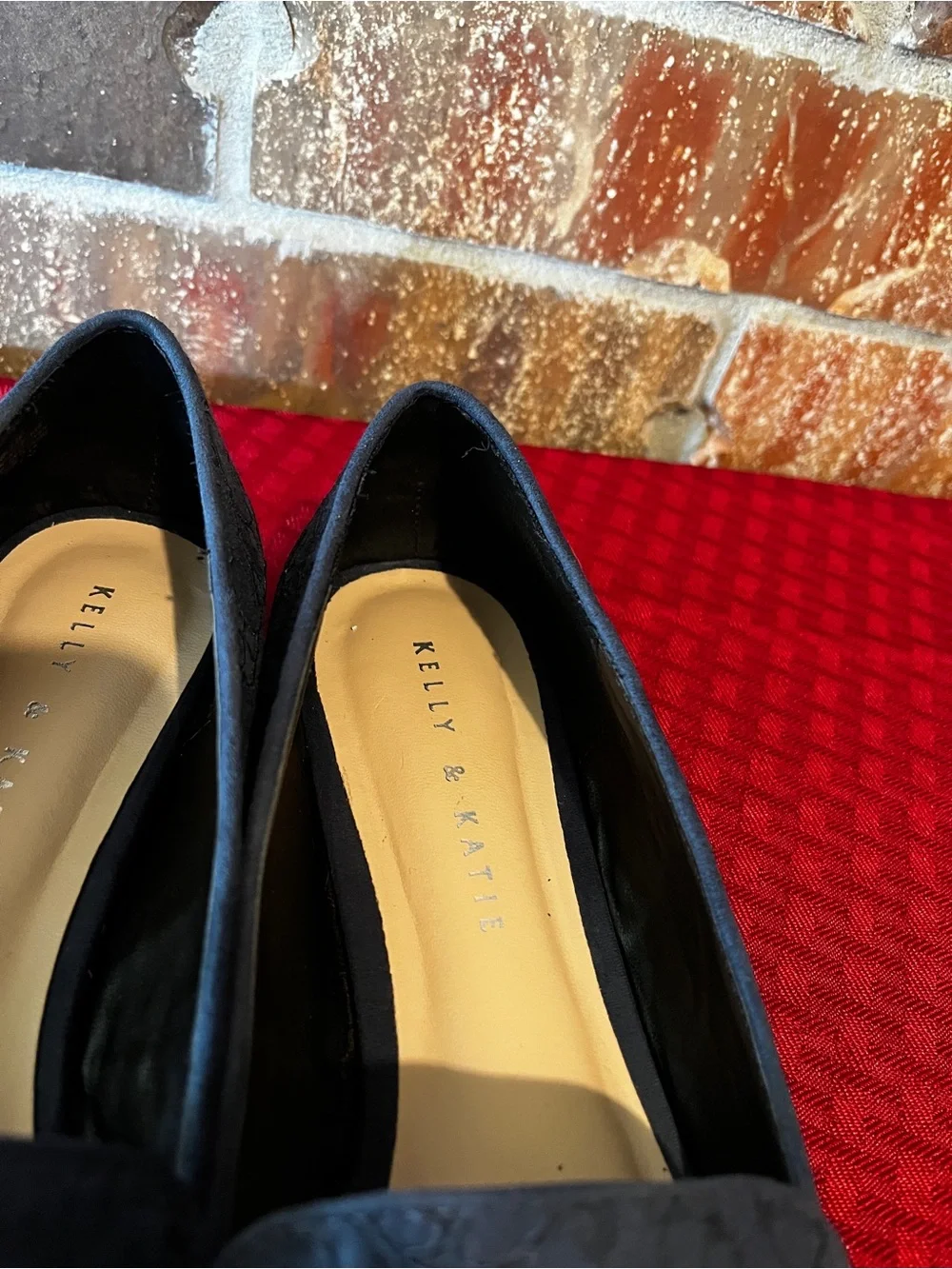 Kelly & Katie Navy Blue Jeweled Slip-On Loafers Size:8 Narrow